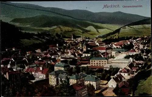 Ak Sainte Marie aux Mines Markirch Elsass Haut Rhin, Gesamtansicht