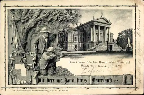 Ak Winterthur Kt Zürich Schweiz, Zürcher Kantonalschützenfest 1902