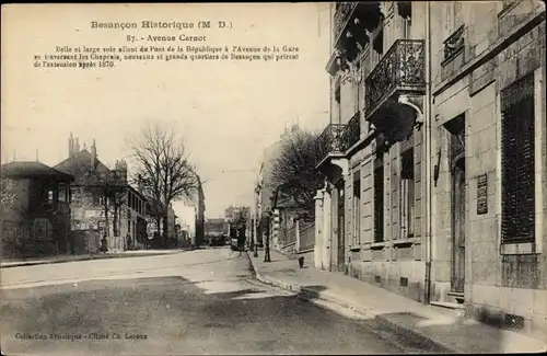 Ak Besançon Doubs, Avenue Carnot