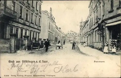 Ak Völklingen im Saarland, Poststraße