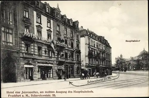 Ak Frankfurt am Main, Hotel vier Jahreszeiten, Scharnhorststraße 33, Hauptbahnhof