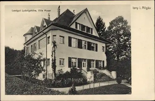 Ak Isny im Allgäu, Landgut Ludwigshöhe, Villa Moser