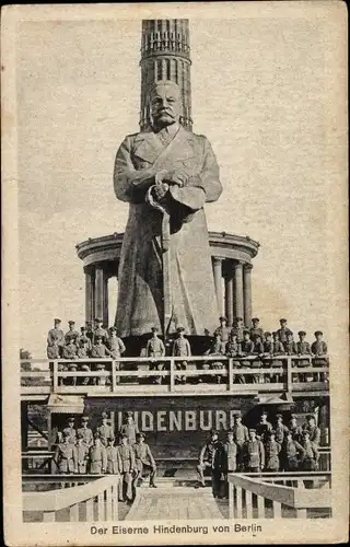 Ak Berlin Tiergarten, Der eiserne Hindenburg, Georg Marschall, Siegessäule