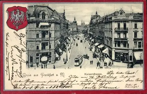 Wappen Ak Frankfurt am Main, Kaiserstraße