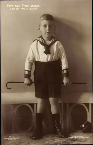 Ak Prinz Karl Franz Joseph, Sohn des Prinzenpaares Joachim von Preußen, Liersch 7956