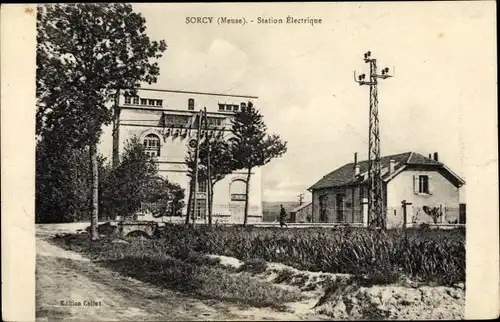 Ak Sorcy Meuse, Station Electrique