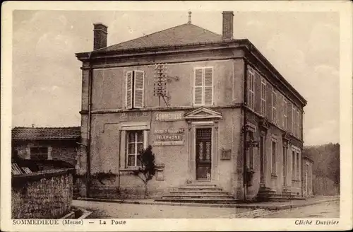 Ak Sommedieue Meuse, La Poste