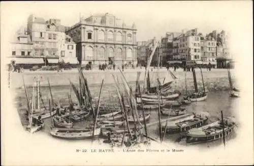 Ak Le Havre Seine Maritime, L'Anse des Pilotes et le Musee