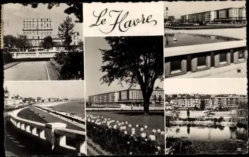 Ak Le Havre Seine Maritime, Promenade, Bassin du Jardin de l'Hotel de Ville, Square Saint Roch