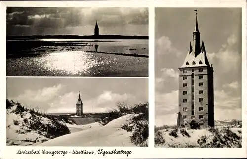 Ak Nordseebad Wangerooge in Ostfriesland, Westturm, Jugendherberge