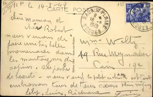 Ak Raon sur Plaine Lothringen Vosges, Vue generale