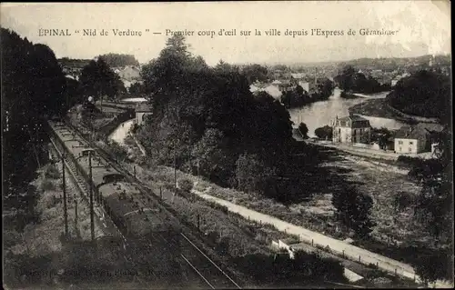 Ak Épinal Lothringen Vosges, Französische Eisenbahn, Nid de Verdure