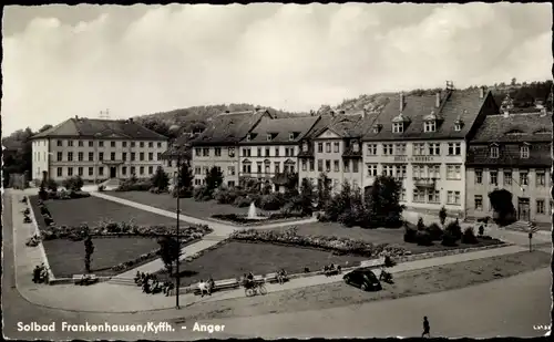 Ak Bad Frankenhausen im Kyffhäuserkreis, Am Anger, Straßenpartie