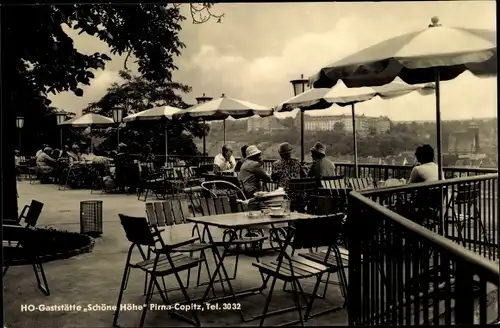 Ak Copitz Pirna in Sachsen, HO Gaststätte Schöne Höhe