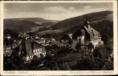 Ak Bad Gottleuba in Sachsen, Blick auf die Frauenhäuser, Berge