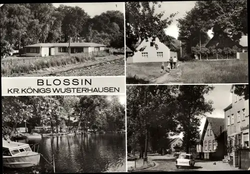 Ak Blossin in der Mark, Betriebsferienheim der Abteilung Volksbildung Aschersleben, Zeltplatz, Anger