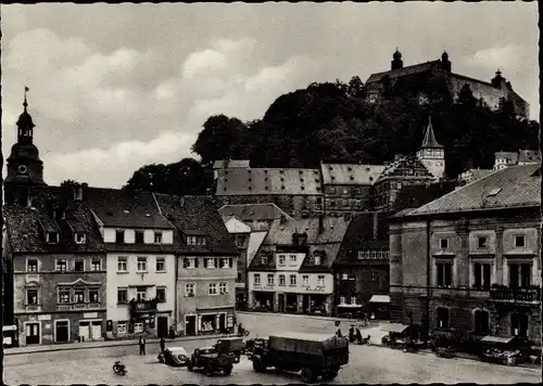 Ak Kulmbach in Oberfranken, Markt und Plassenburg