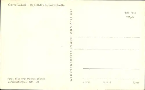 Ak Gartz Oder, Straßenpartie von Rudolf Breitscheid Straße