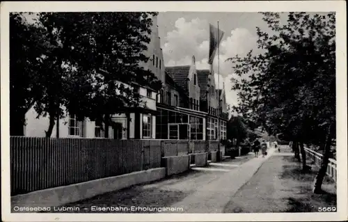 Ak Lubmin Mecklenburg Vorpommern, Ostseebad, Eisenbahn-Erholungsheim