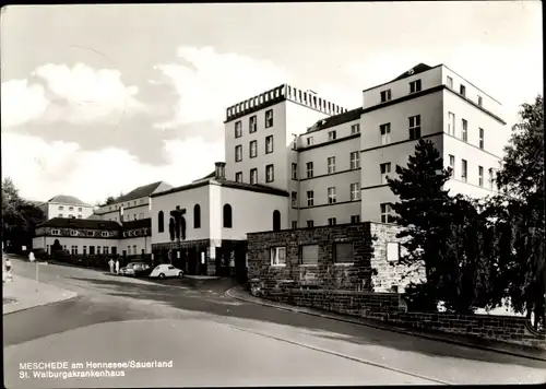 Ak Meschede im Hochsauerlandkreis, Seitenblick auf das St Wartburgakrankenhaus