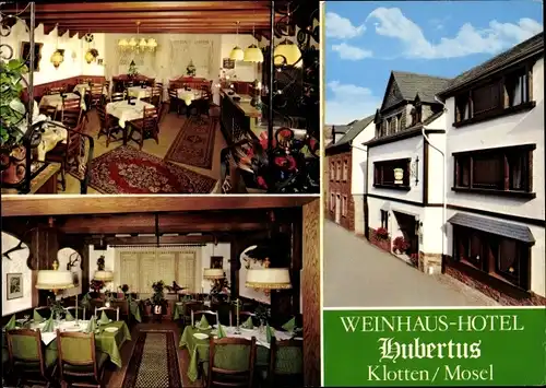 Ak Klotten an der Mosel, Weinhaus u. Hotel Hubertus, Hauptstraße 35