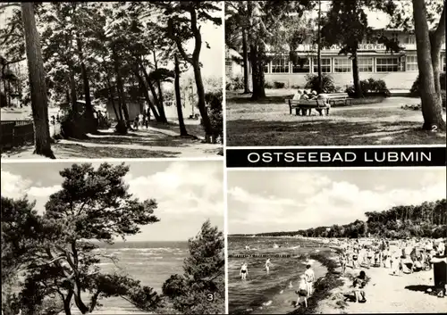Ak Ostseebad Lubmin in Pommern, Blick auf das Meer, Strandpromenade, Heim Adolf Diesterweg