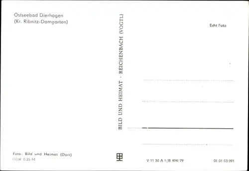 Ak Ostseebad Dierhagen Ost, Wegpartie mit Blick auf ein Wohnhaus