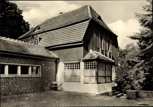 Ak Kloster Insel Hiddensee in der Ostsee, Gerhart-Hauptmann-Gedächtnisstätte, Haus Seedarn