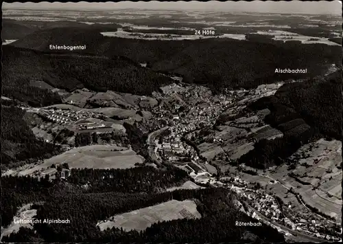 Ak Ehlenbogen Alpirsbach im Schwarzwald, Ehlenbogental, 24 Höfe, Aischbachtal, Rötenbach