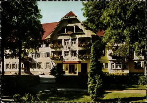 Ak Schönmünzach im Murgtal Baiersbronn im Schwarzwald, Hotel Post