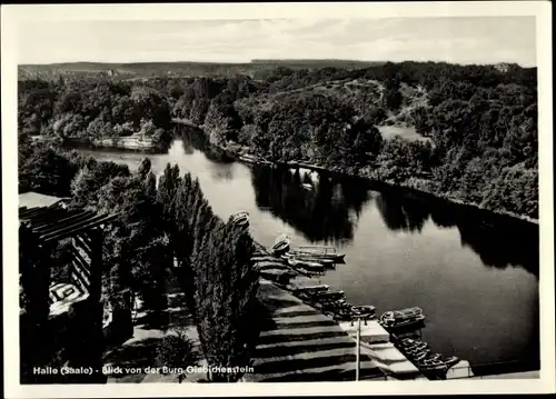 Ak Halle an der Saale, Blick von der Burg Giebichenstein