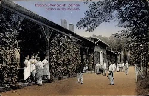 Ak Zeithain in Sachsen, Truppenübungsplatz, Kantinen im Infanterie-Lager