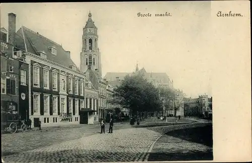 Ak Arnhem Gelderland Niederlande, Groote Markt