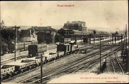 Ak Toul Meurthe et Moselle, Bahnhof