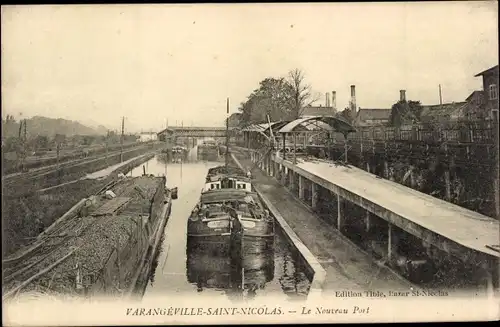 Ak Varangeville Saint Nicolas Meurthe et Moselle, Le Nouveau Port