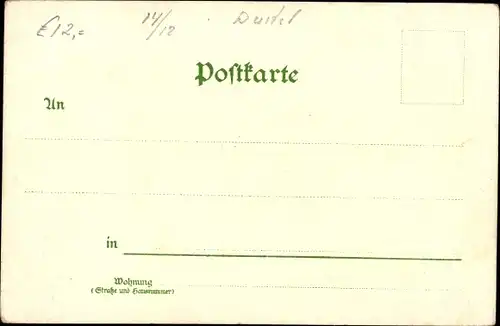 Litho Oberhof im Thüringer Wald, Obere Schweizerhütte, Silberteich, Oberland
