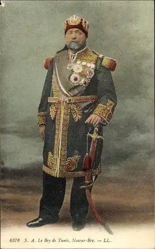 Ak Le Bey de Tunis, Naceur Bey, Portrait
