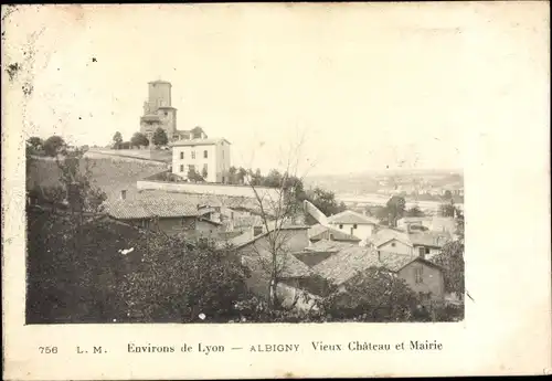 Ak Albigny Rhône, Chateau et Mairie
