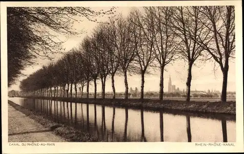 Ak Bas Rhin Frankreich, Rhein-Rhone-Kanal