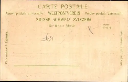 Präge Litho Kanton Uri, Tellskapelle am Vierwaldstättersee