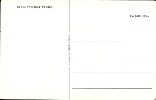 Ak Weggis Kanton Luzern, Hotel National