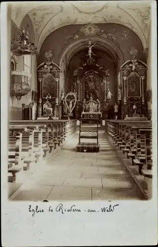 Foto Ak Riedern am Wald Ühlingen Birkendorf Baden Württemberg, Kirche, Innenansicht