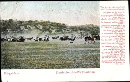 Lied Ak Deutsch Südwest Afrika, Der Feind wird gefuchst