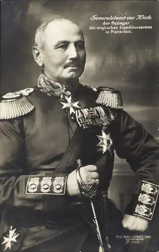 Ak Generaloberst Alexander von Kluck, Portrait, Orden