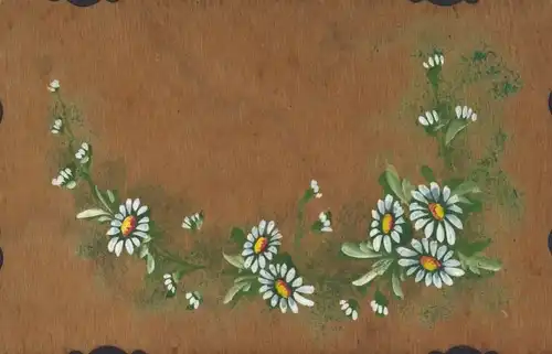 Ak Blühende Blumen, Margeriten, Kitsch