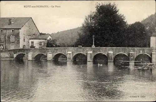 Ak Rupt aux Nonains Meuse, Le Pont