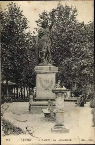 Ak Cusset Allier, Monument du Centenaire