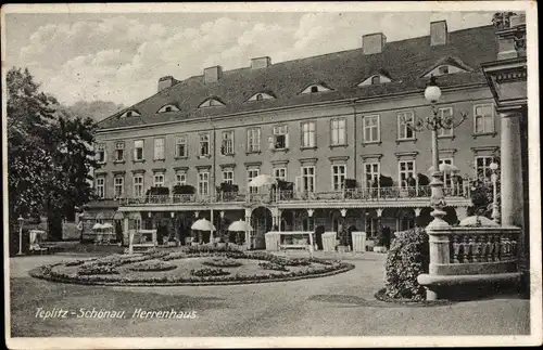 Ak Teplice Sanov Teplitz Schönau Reg. Aussig, Herrenhaus