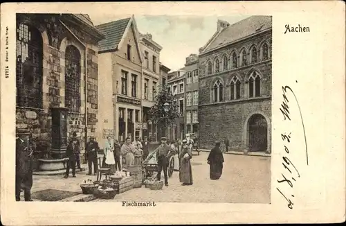 Ak Aachen in Nordrhein Westfalen, Fischmarkt