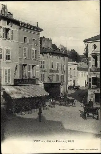 Ak Épinal Lothringen Vosges, Rue du Palais de Justice